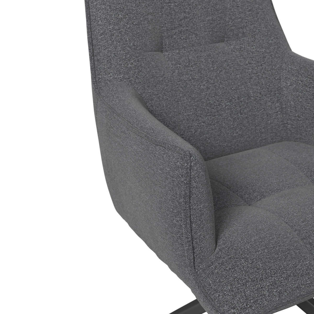 GARTENSTUHL Eisen Grau, Dunkelgrau  - Dunkelgrau/Grau, MODERN, Textil/Metall (58/87/64cm) - Ambia Garden