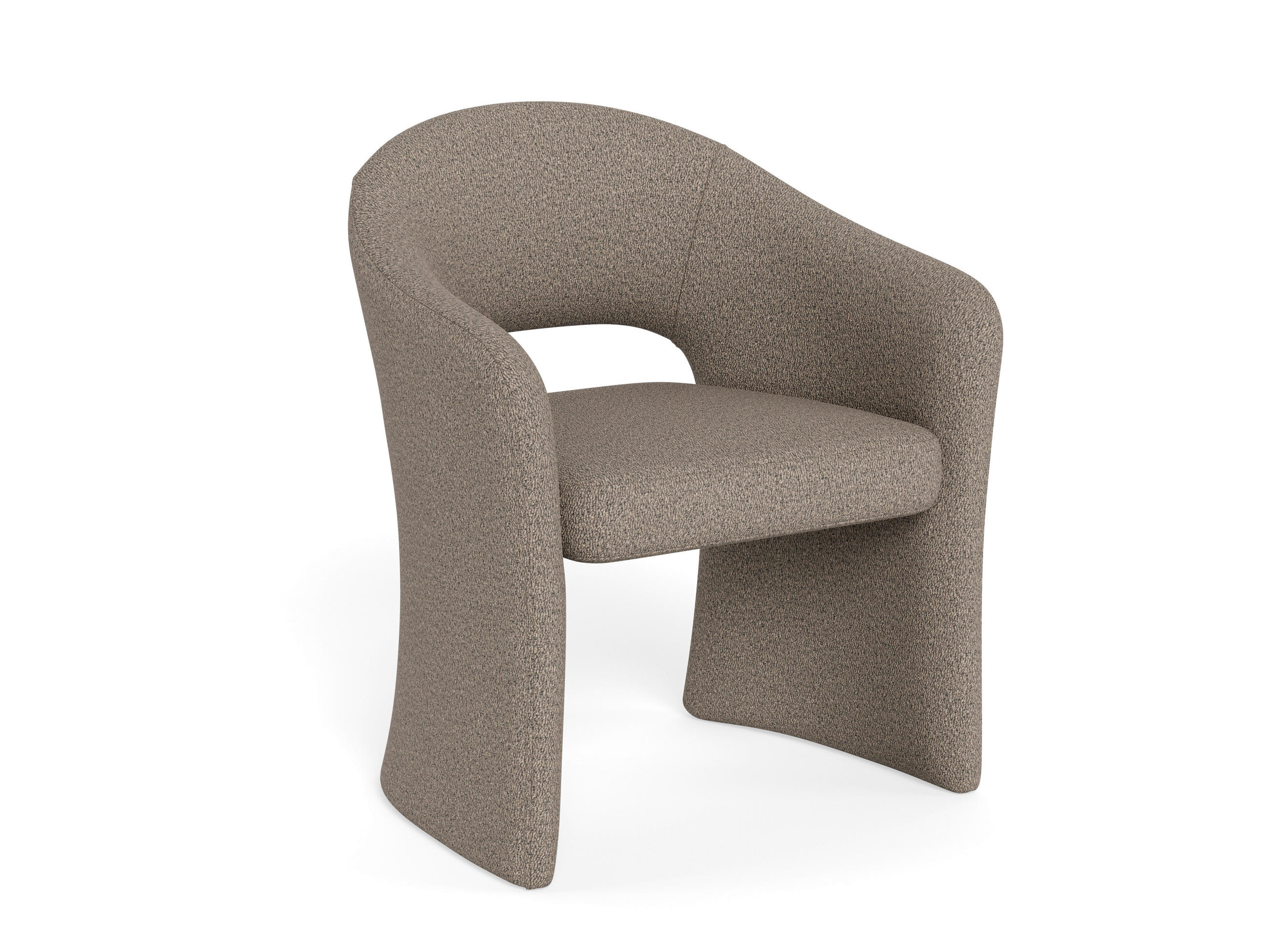 ARMLEHNSTUHL   Bouclé  Taupe  - Taupe, Modern, Holzwerkstoff/Textil (64,5/80/56,50cm) - P & B