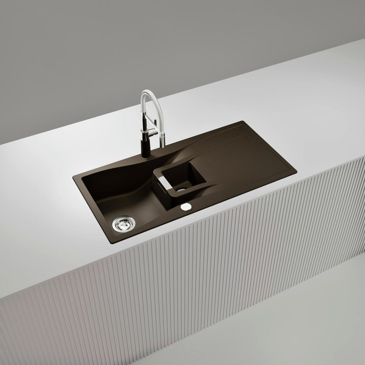 SPÜLE WATD150ABRO  - Edelstahlfarben/Bronzefarben, Basics, Stein (100/29,3/50cm) - Schock