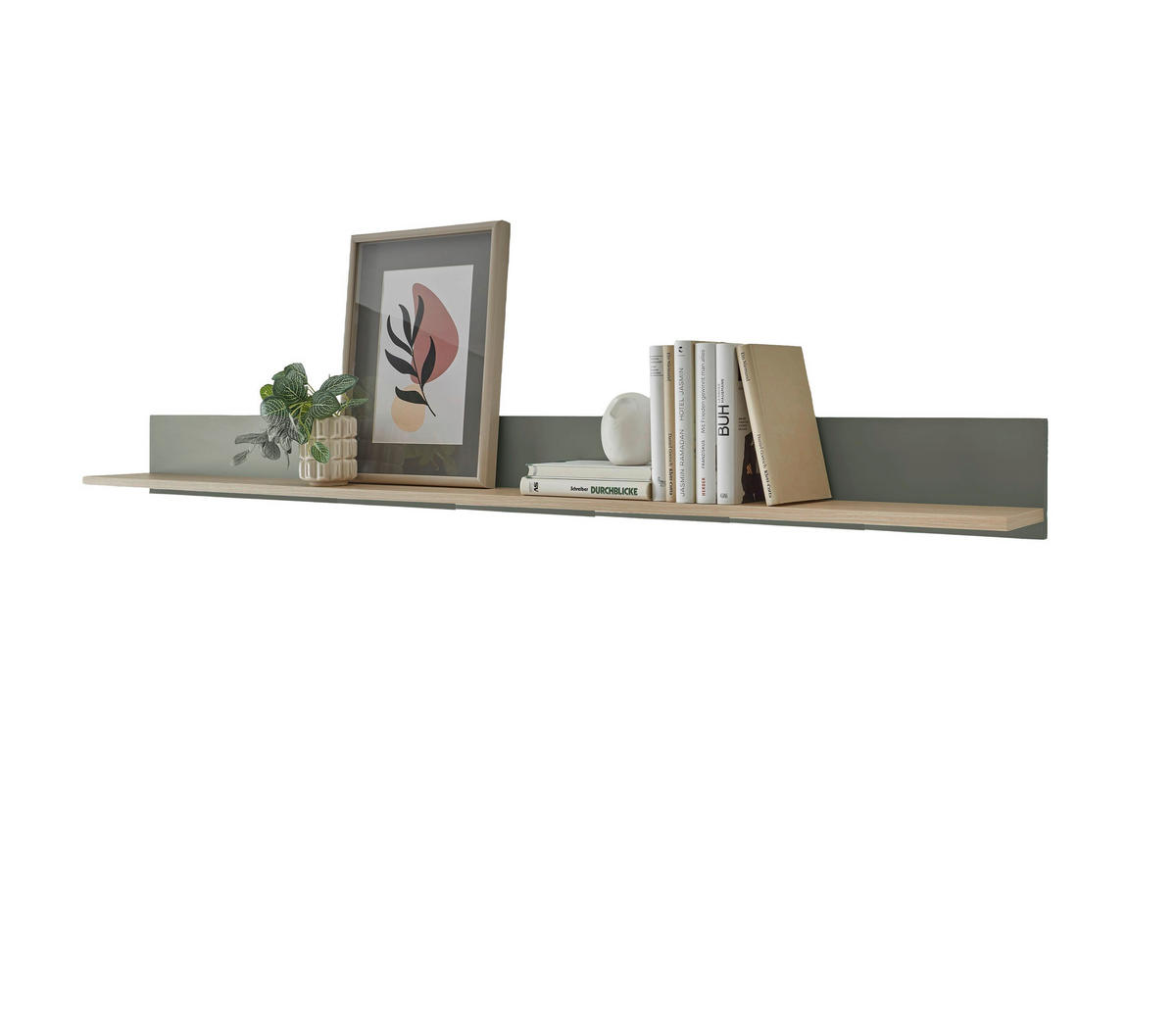 WANDBOARD Holzwerkstoff Grün, Eichefarben  - Eichefarben/Grün, Design, Holzwerkstoff (170/15/17cm) - Modante