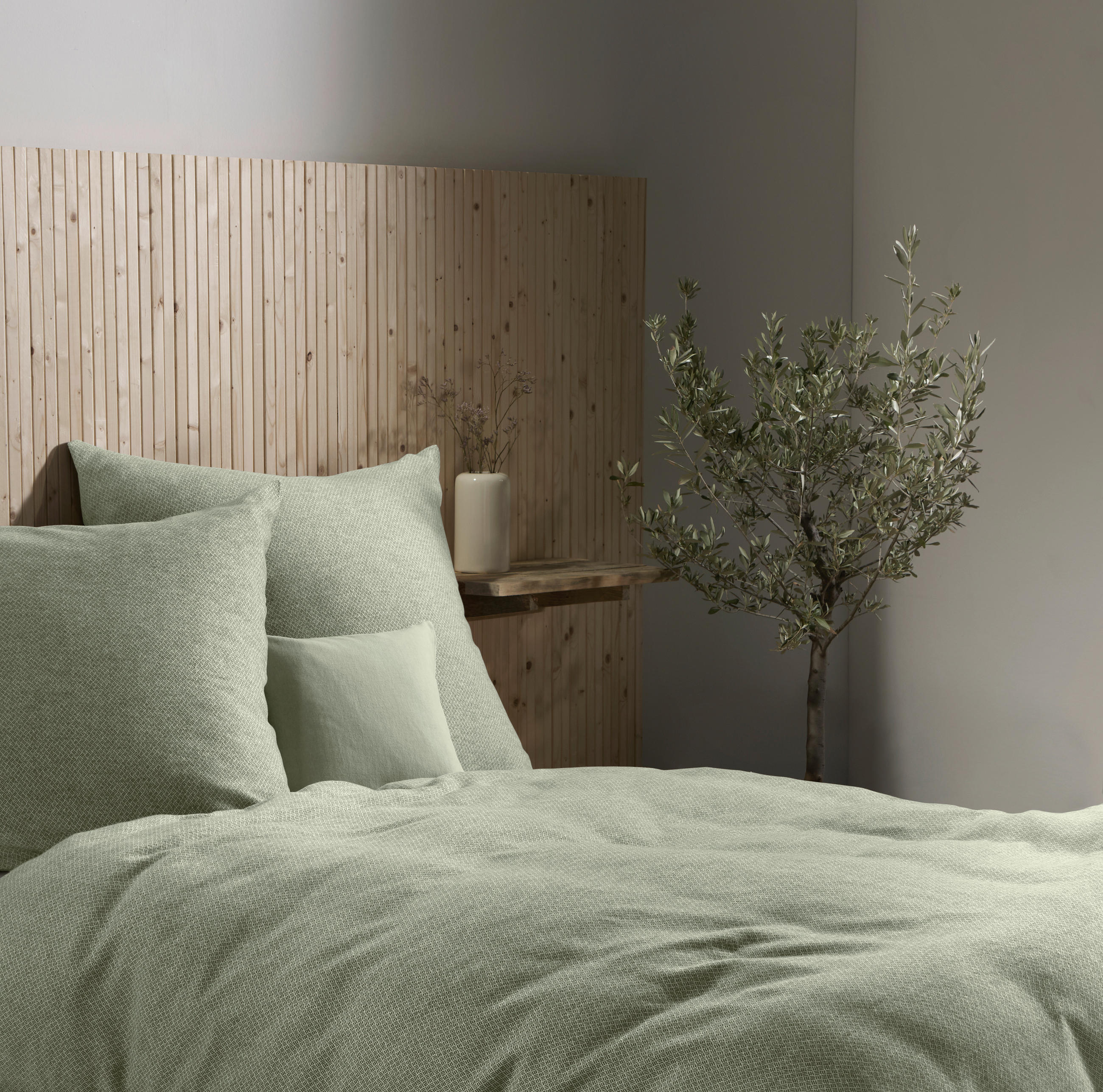 BETTWÄSCHE Lech Flanell 155/200 cm  - Grün, Basics, Textil (155/200cm) - Fleuresse
