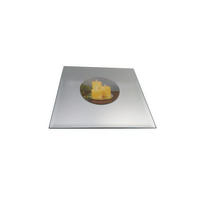 TANIER POD SVIEČKU, plast, sklo - strieborná, Design, plast/sklo (20/20cm) - Ambia Home