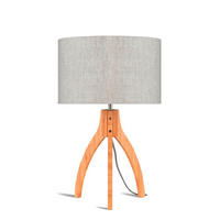 TISCHLEUCHTE - Naturfarben, Trend, Holz/Textil (36/54cm) - Good & Mojo