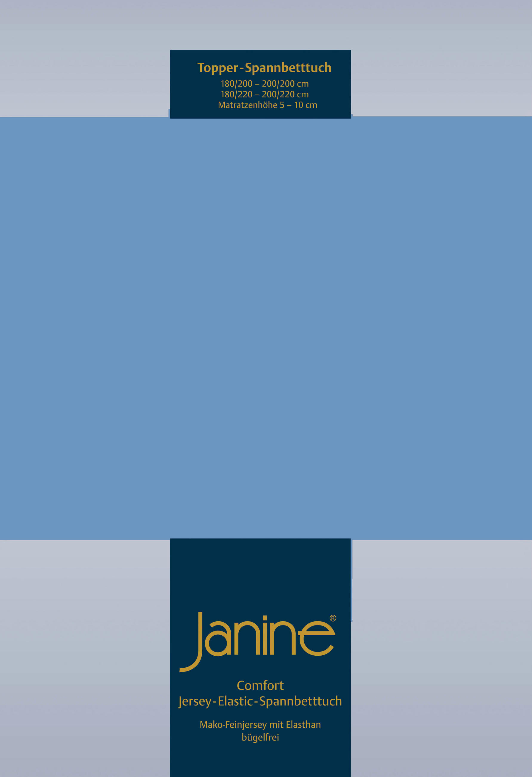 TOPPER-SPANNBETTTUCH Jersey  - Blau, Basics, Textil (150/200/10cm) - Janine