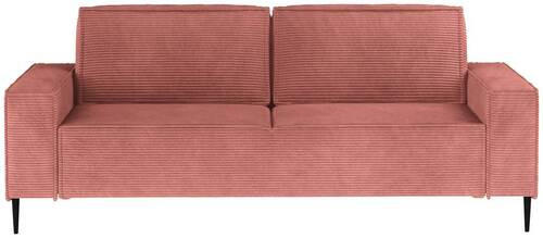 BÄDDSOFFA i vävt tyg rosa  - svart/rosa, Design, metall/textil (240/89/103cm) - MID.YOU