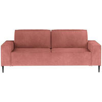 SCHLAFSOFA in Webstoff Rosa  - Schwarz/Rosa, Design, Textil/Metall (240/89/103cm) - Ti'me