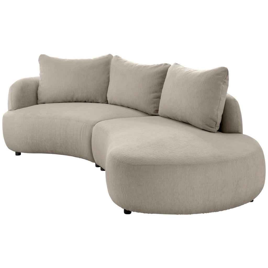 Thumbnail - Livetastic Ecksofa, Taupe, Textil, 3-Sitzer, Füllung: Schaumstoff, Ottomane rechts, L-Form, 250x139 cm, seitenverkehrt e...