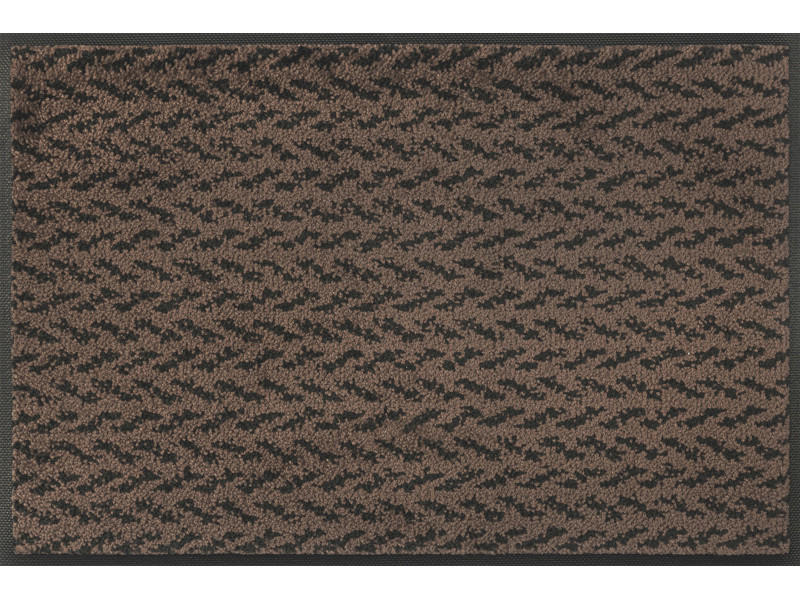DVEŘNÍ ROHOŽKA, 40/60 cm, hnědá - hnědá, Konvenční, textil/plast (40/60cm) - wash+dry