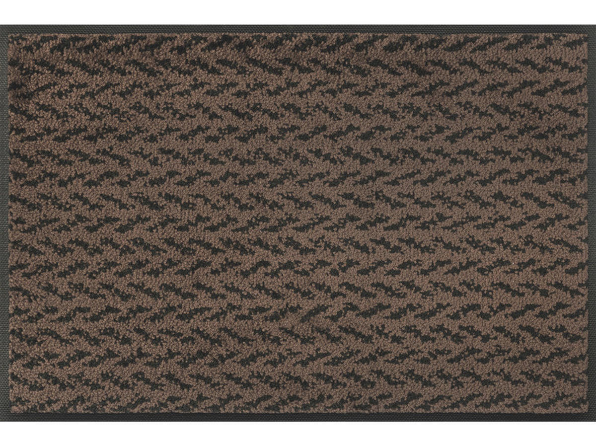 DVEŘNÍ ROHOŽKA, 40/60 cm, hnědá - hnědá, Konvenční, textil/plast (40/60cm) - wash+dry