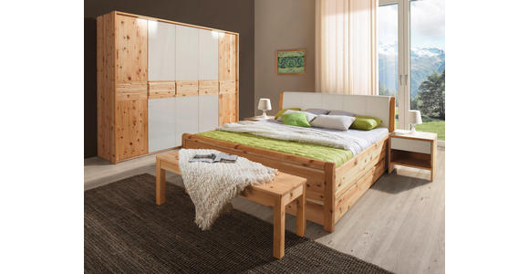 SCHLAFZIMMER 180/200 cm  in Zirbelkieferfarben  - Zirbelkieferfarben, Natur, Holz (180/200cm) - Linea Natura