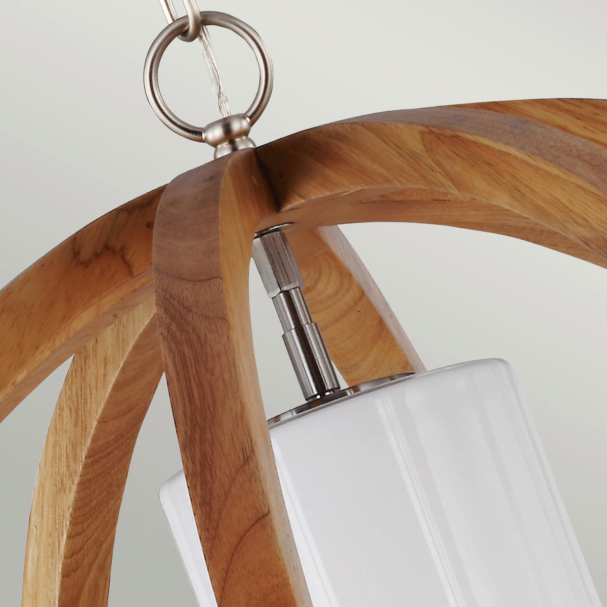 HÄNGELEUCHTE 66/87.6 cm  - Natur, Glas/Holz (66/87.6cm) - Elstead Lighting