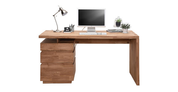 SCHREIBTISCH 150/70/76 cm  in Wildeiche  - Wildeiche/Eichefarben, Natur, Holz (150/70/76cm) - Linea Natura