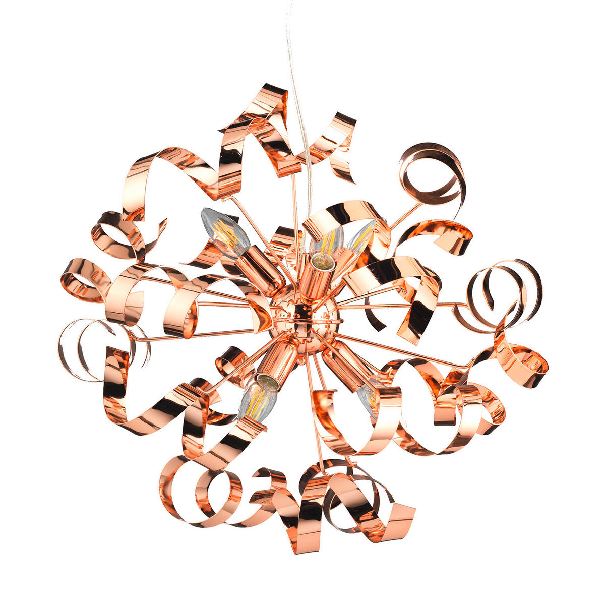 ZÁVESNÉ SVIETIDLO, 50/150 cm  - medená, Design, kov (50/150cm)