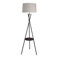 STEHLEUCHTE Minimalistisch 51/51/158 cm    - Schwarz/Weiß, KONVENTIONELL, Kunststoff/Textil (51/51/158cm) - Näve