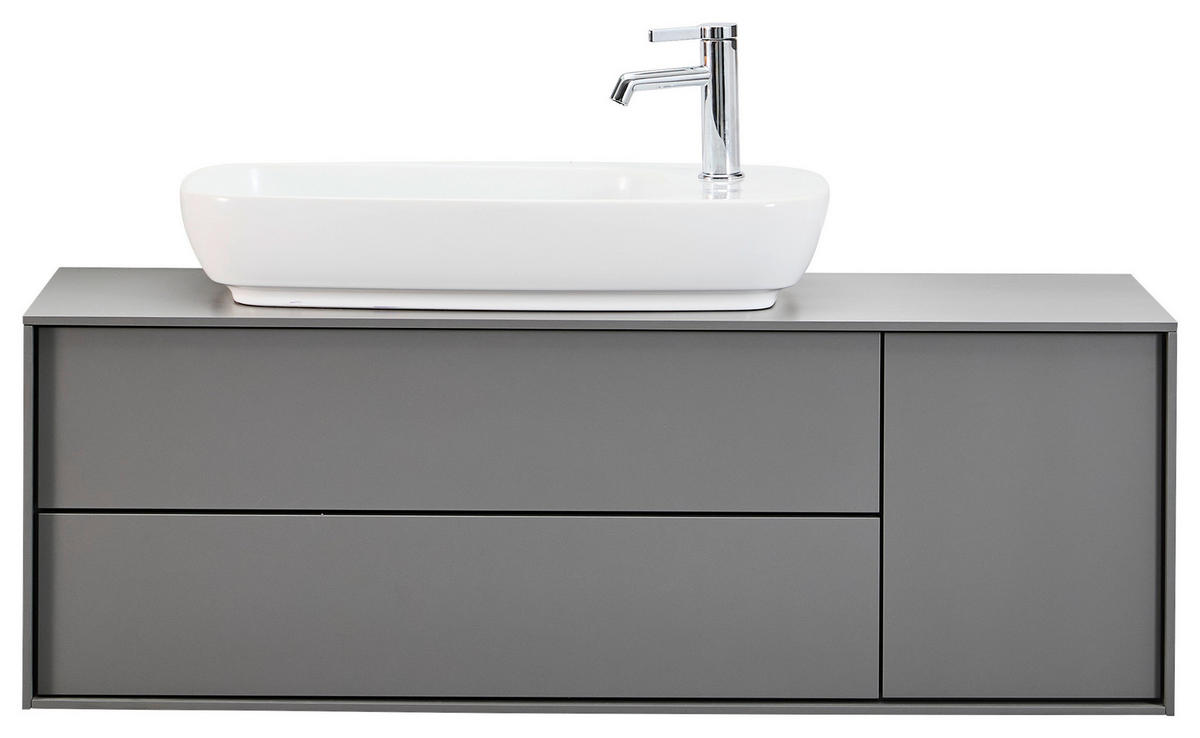 WASCHTISCHKOMBI 120 cm  - Weiß Hochglanz/Anthrazit, MODERN, Keramik/Holzwerkstoff (120cm) - Welnova