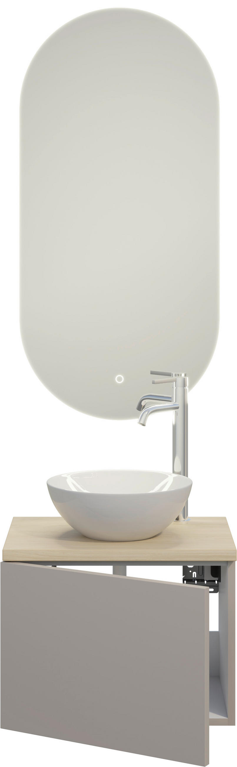 BADEZIMMER 3-teilig  in 50,3 cm  - Eichefarben/Beigebraun, MODERN, Keramik/Holzwerkstoff (50,3cm) - Celina Home