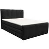 BOXSPRINGBETT FREEDOM - Anthrazit/Schwarz, Basics, Kunststoff/Textil (180/200cm) - Boxxx