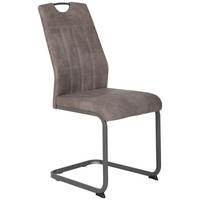 SCHWINGSTUHL  in Mikrofaser  - Grau, KONVENTIONELL, Textil/Metall (44/98/61cm) - Carryhome