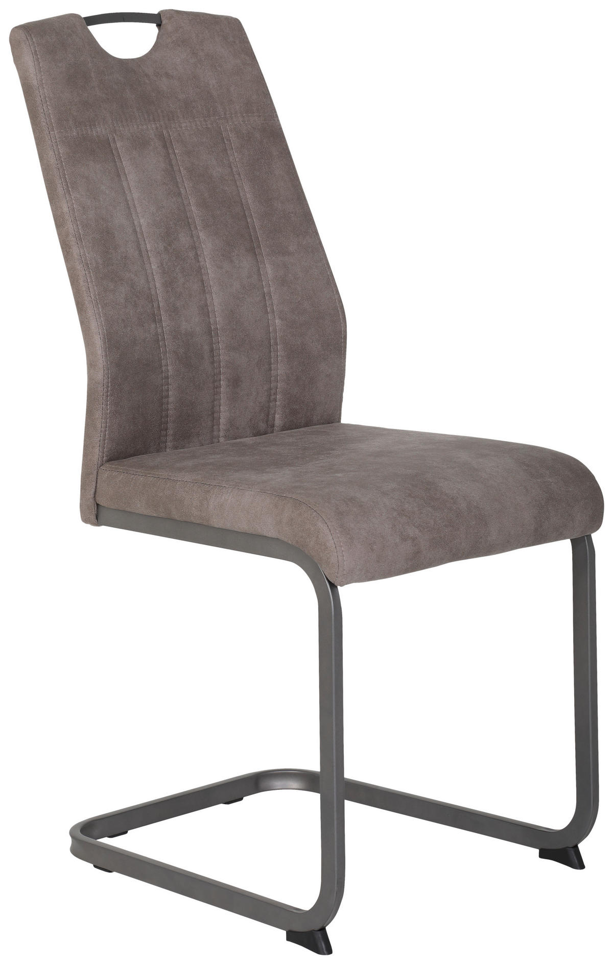 SCHWINGSTUHL  in Mikrofaser  - Grau, KONVENTIONELL, Textil/Metall (44/98/61cm) - Carryhome