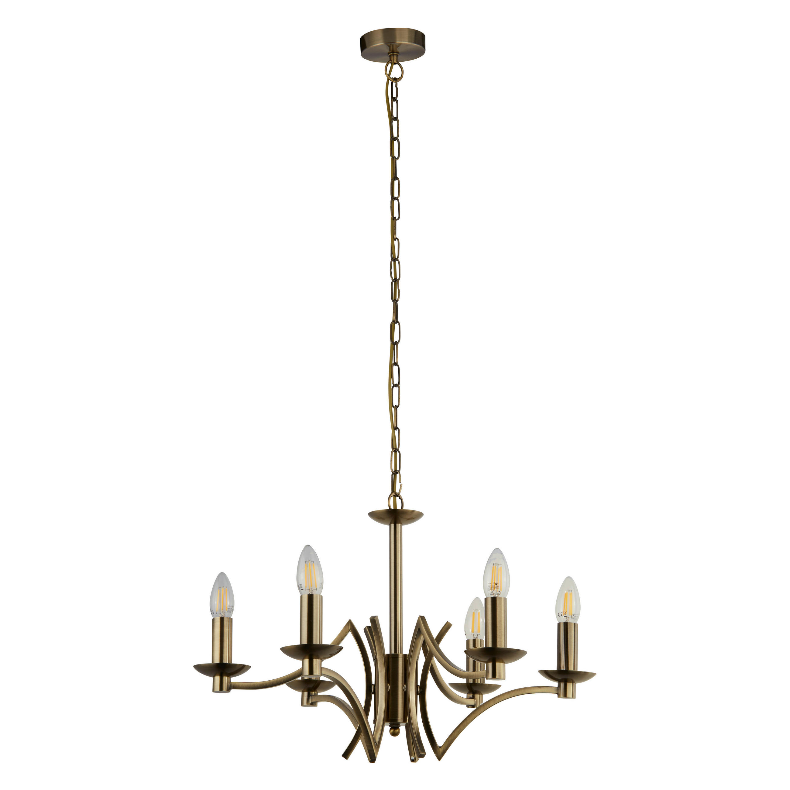 KRONLEUCHTER Ascout 56/150 cm   - Messingfarben, Design, Metall (56/150cm)