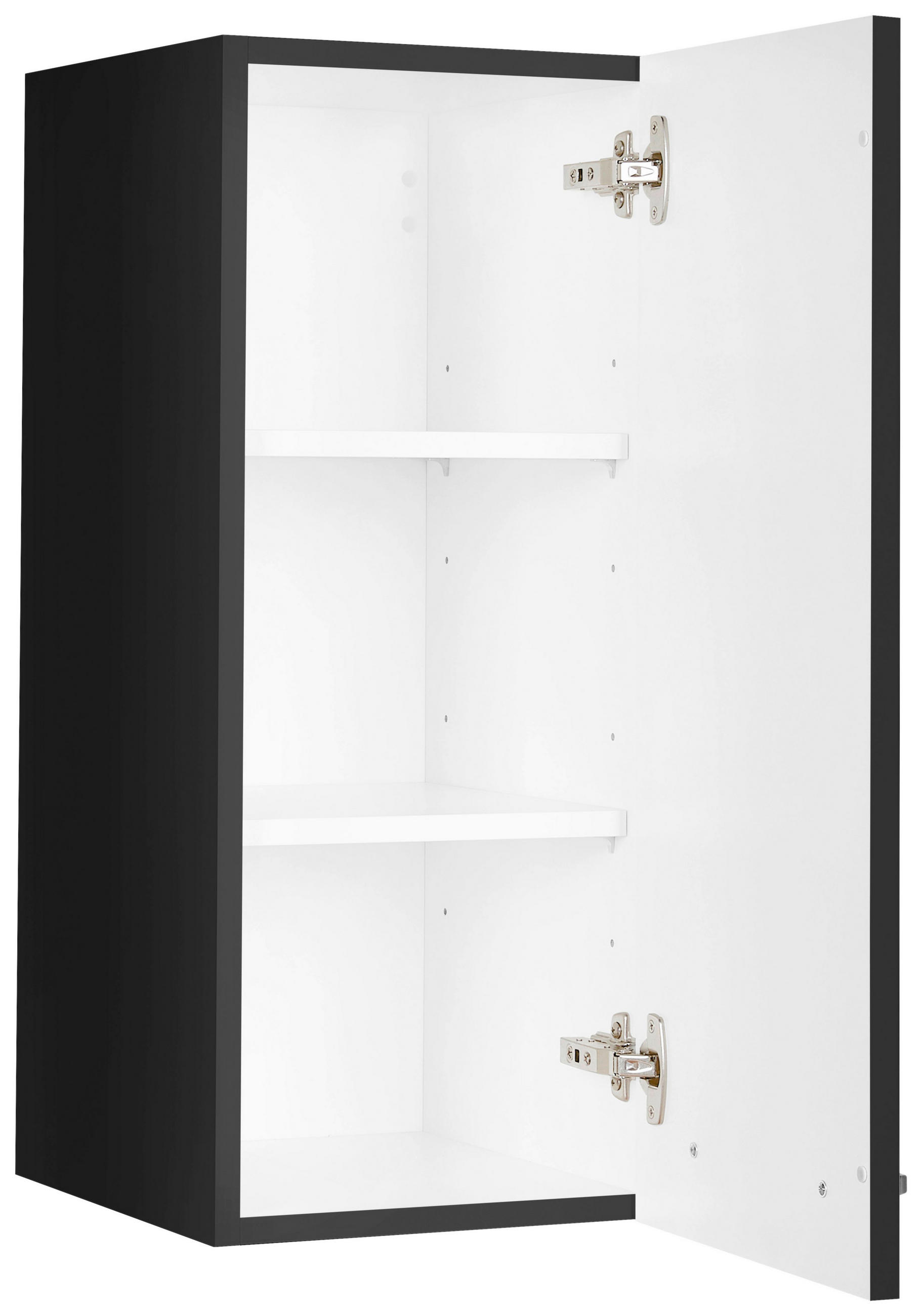KÜCHENOBERSCHRANK 30/72/35 cm  in Schwarz  - Edelstahlfarben/Schwarz, MODERN, Holzwerkstoff/Metall (30/72/35cm) - Nobilia