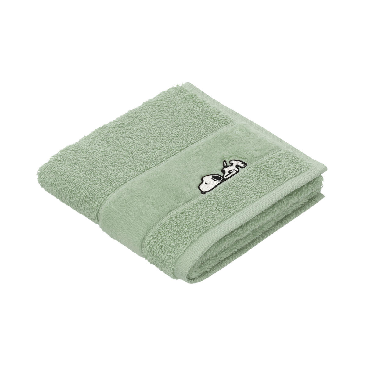 GÄSTETUCHSET Sleepy Snoopy Grün 30/50 cm  - Grün, Basics, Textil (30/50cm) - Vossen