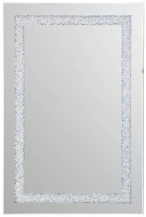 WANDSPIEGEL 60/90/1,5 cm    in rechteckig  - Silberfarben/Schwarz, Trend, Glas/Holzwerkstoff (60/90/1,5cm) - Carryhome