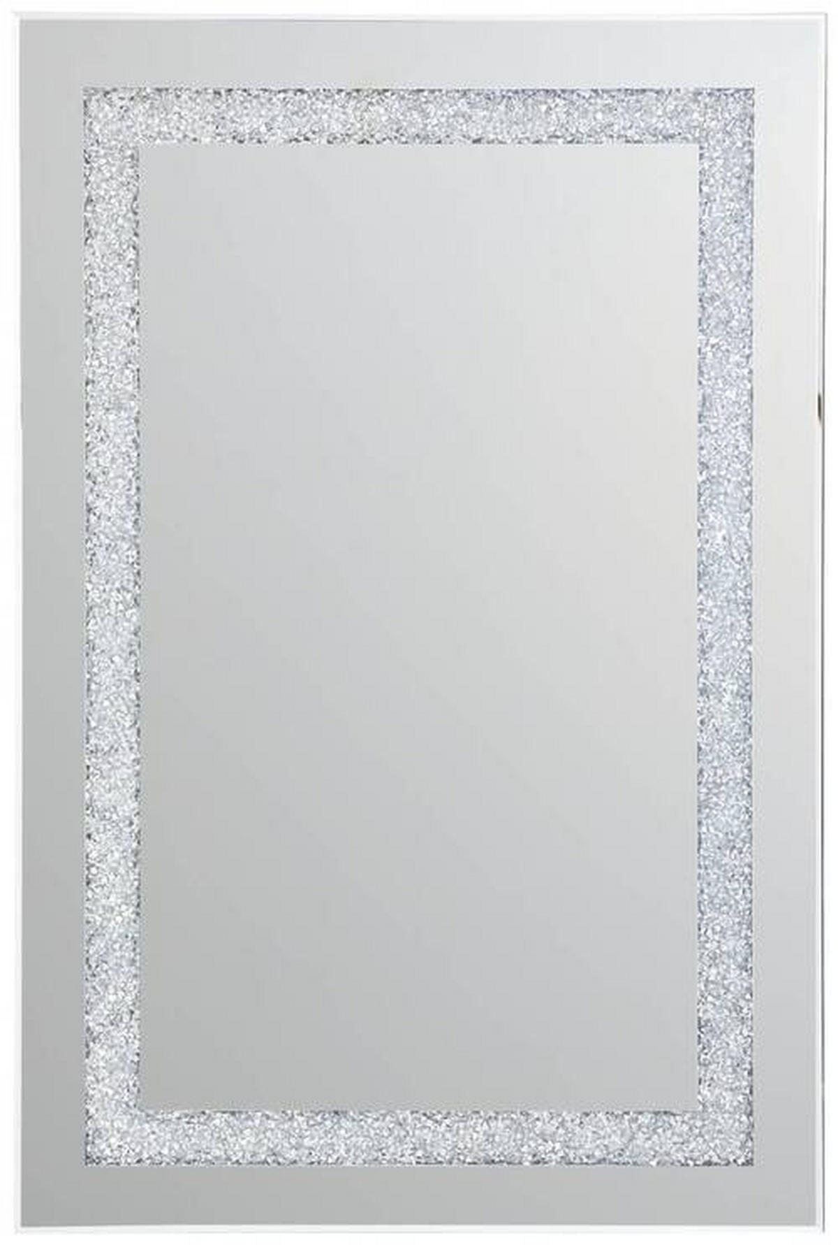 WANDSPIEGEL 60/90/1,5 cm    in rechteckig  - Silberfarben/Schwarz, Trend, Glas/Holzwerkstoff (60/90/1,5cm) - Carryhome