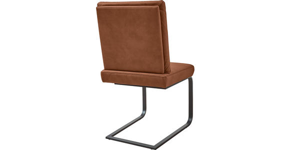 SCHWINGSTUHL in Stahl Mikrofaser - Schwarz/Braun, Design, Textil/Metall (46/92/60cm) - Dieter Knoll