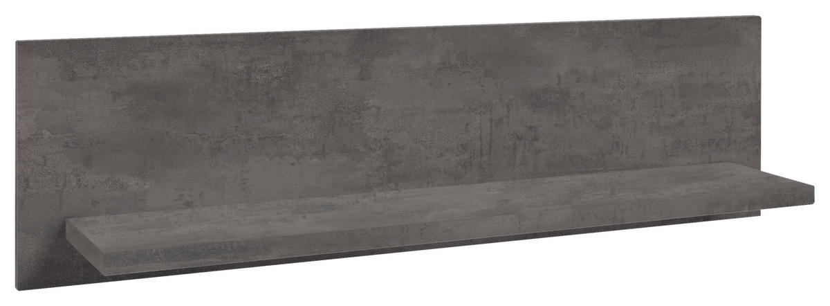 POLIȚĂ DE PERETE in 95/26/17,5 cm gri  - gri, Trend, material pe bază de lemn (95/26/17,5cm) - Ti'me