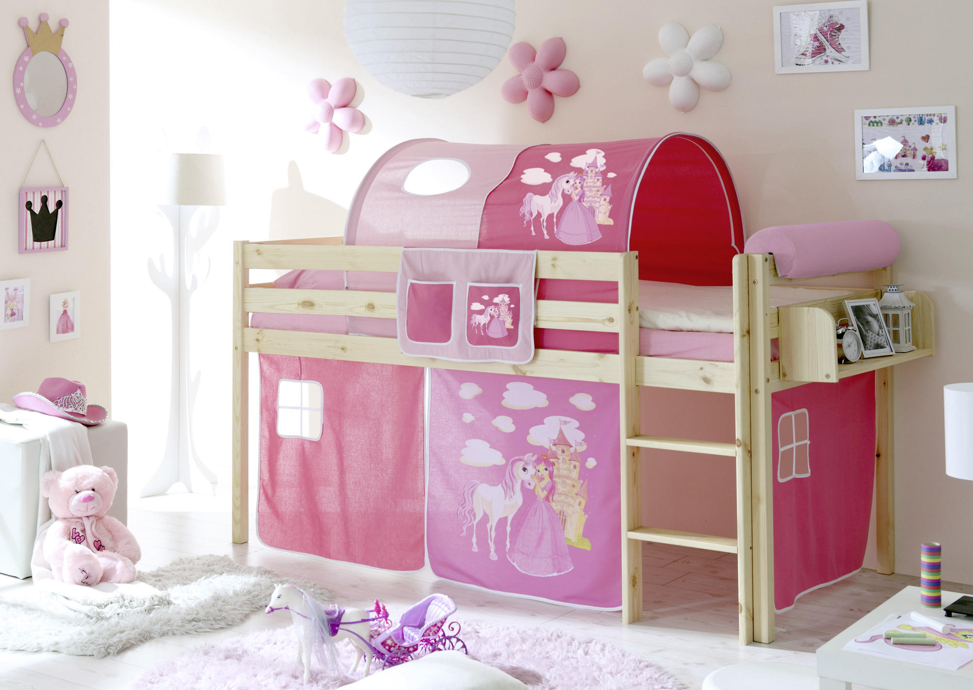 HOCHBETT 90/200 cm  - Pink/Naturfarben, Natur, Holz (90/200cm) - MID.YOU