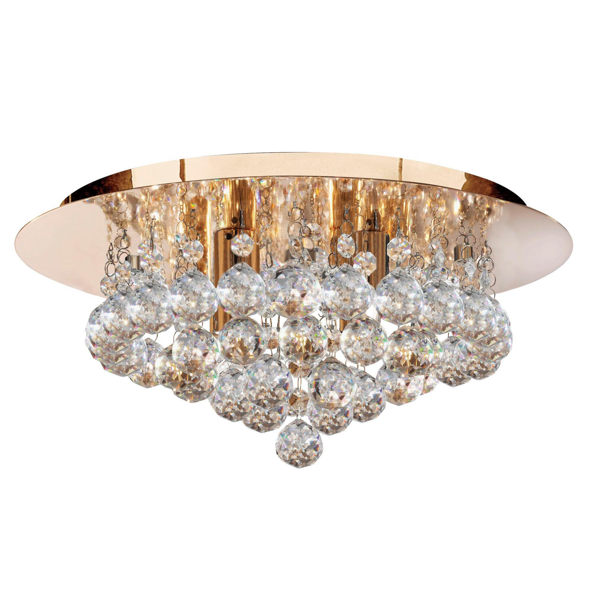 TAKLAMPA Hanna 35/18 cm - guldfärgad, Klassisk, metall/glas (35/18cm)