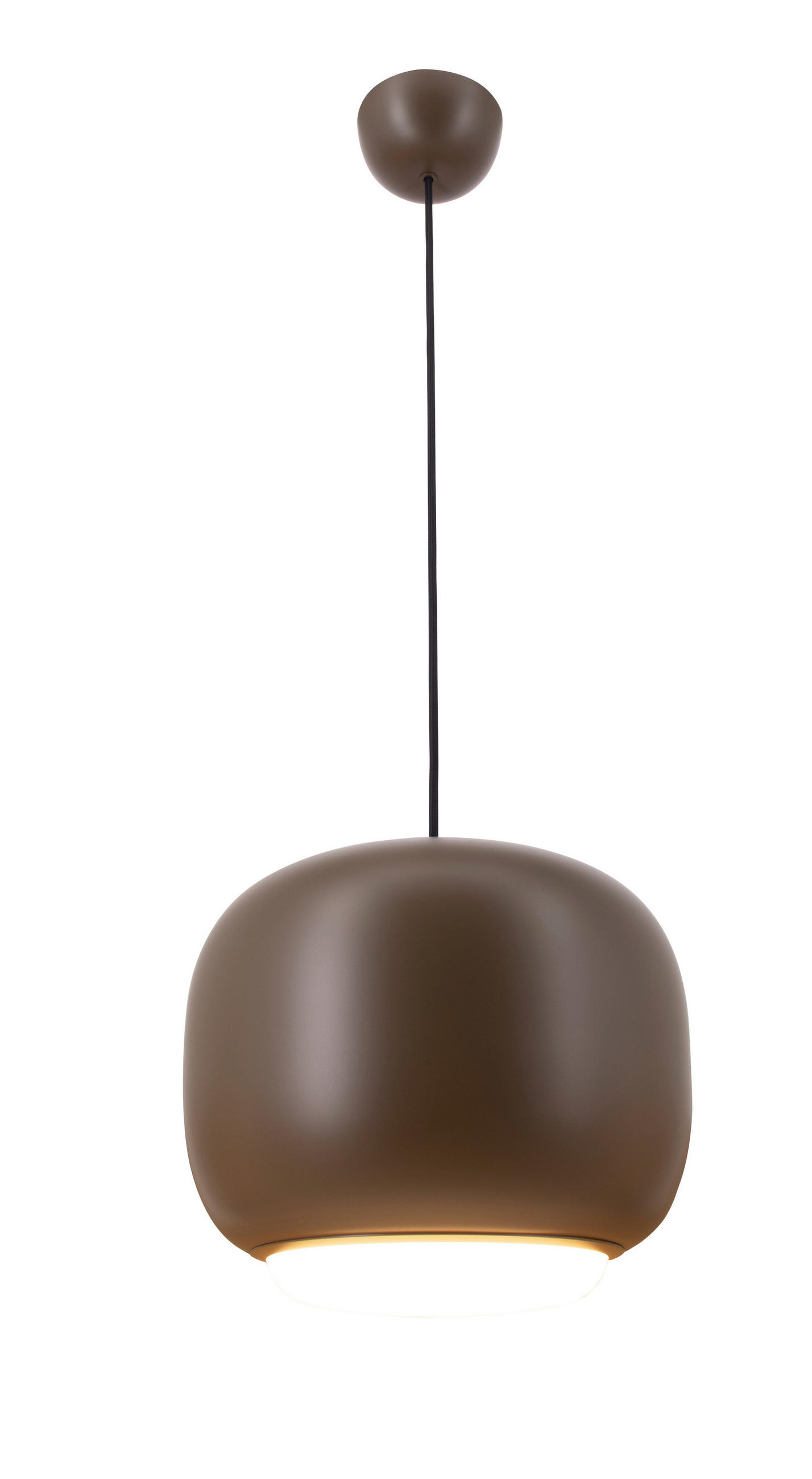 LED-HÄNGELEUCHTE Positano 30/30/26,3 cm  - Dunkelbraun, Design, Kunststoff/Metall (30/30/26,3cm)
