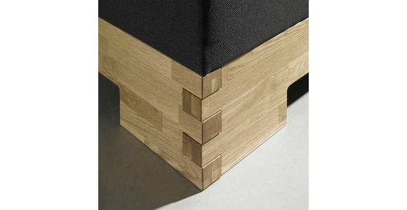BOXSPRINGBETT 200/200 cm  in Braun, Eichefarben  - Eichefarben/Braun, Design, Holz/Textil (200/200cm) - Linea Natura