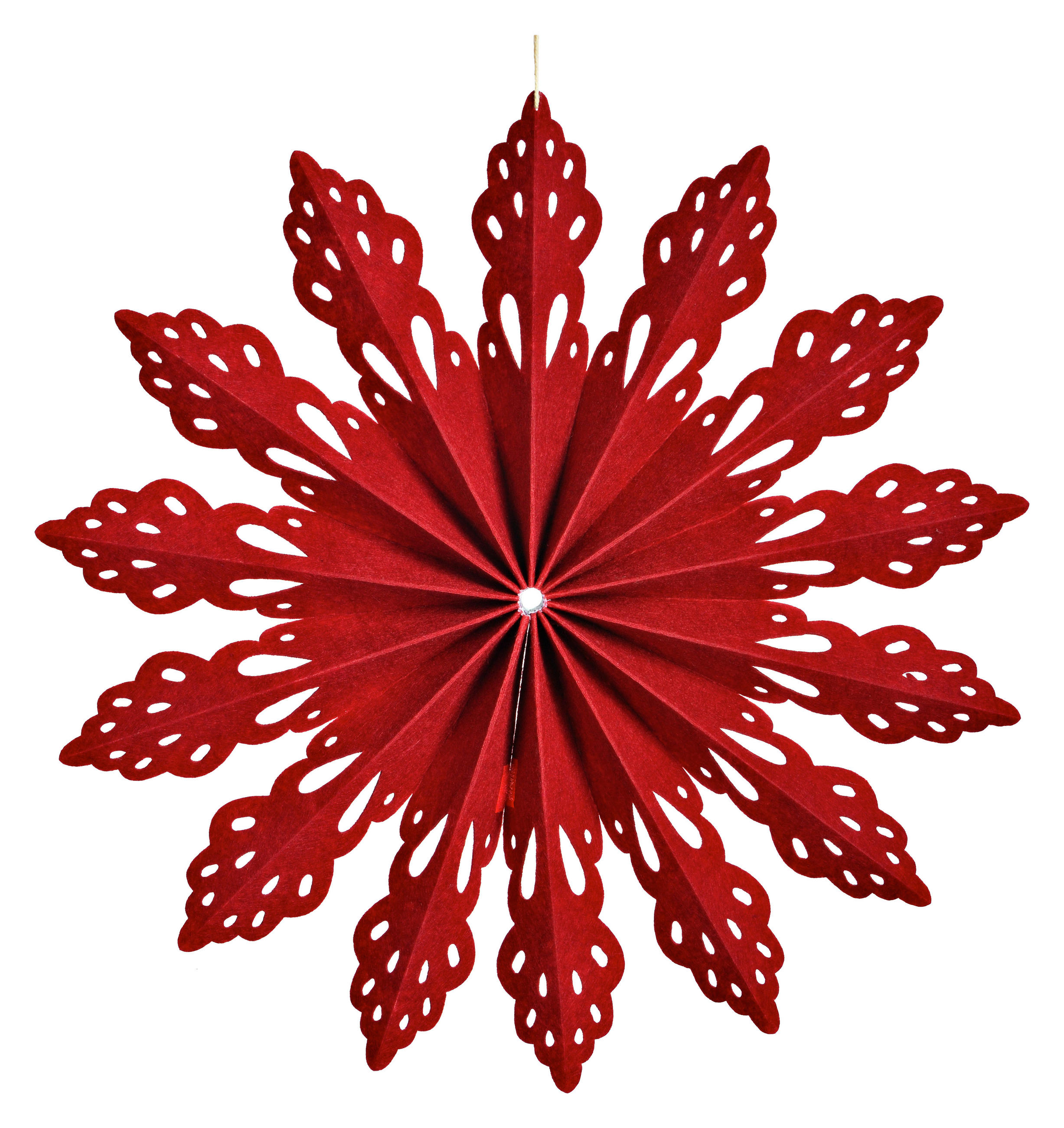 DEKOHÄNGER  - Rot, Basics, Textil (40,0/40,0/4,0cm) - X-Mas