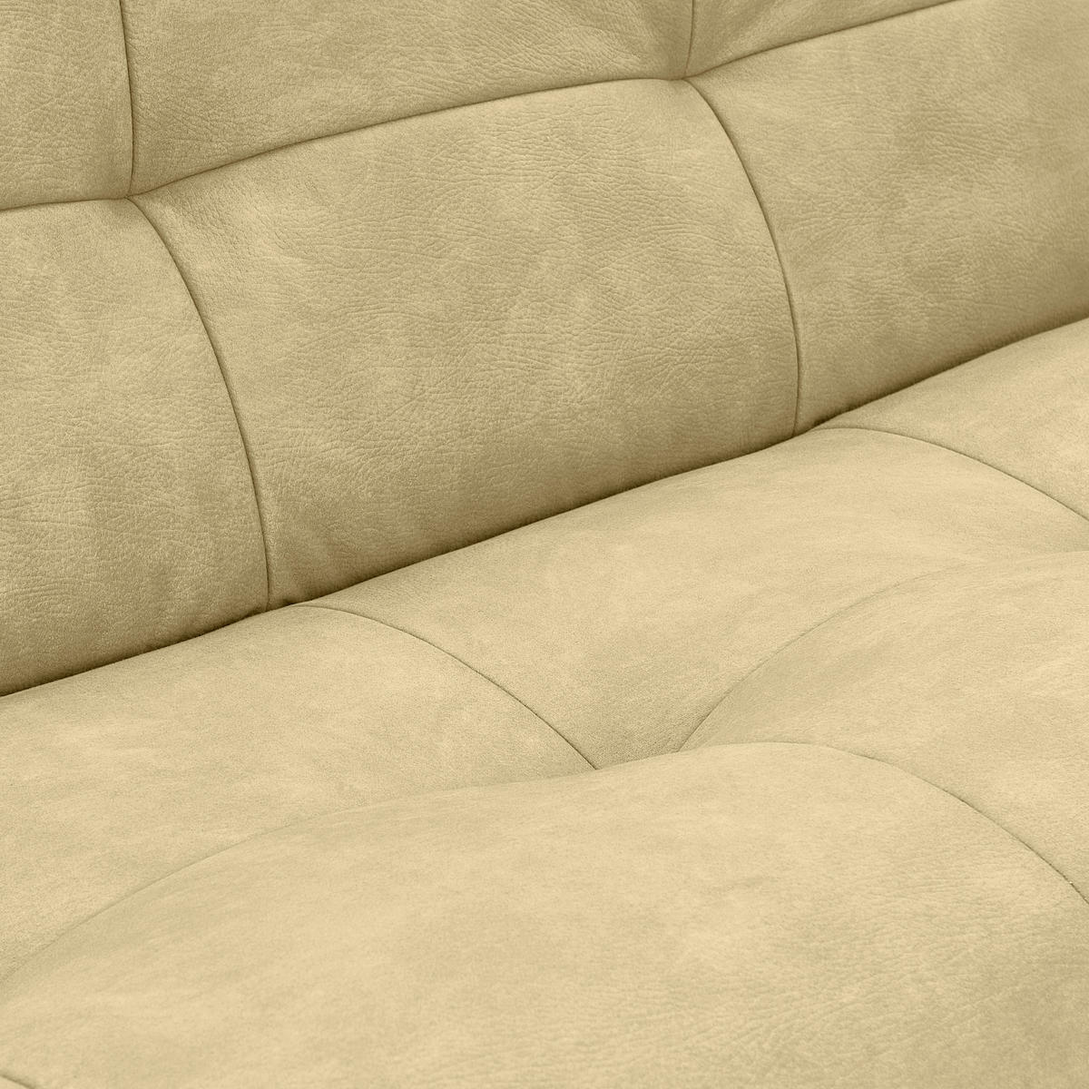 WOHNLANDSCHAFT in Lederlook Beige  - Beige, Trend, Textil (210/390/185cm) - Livetastic