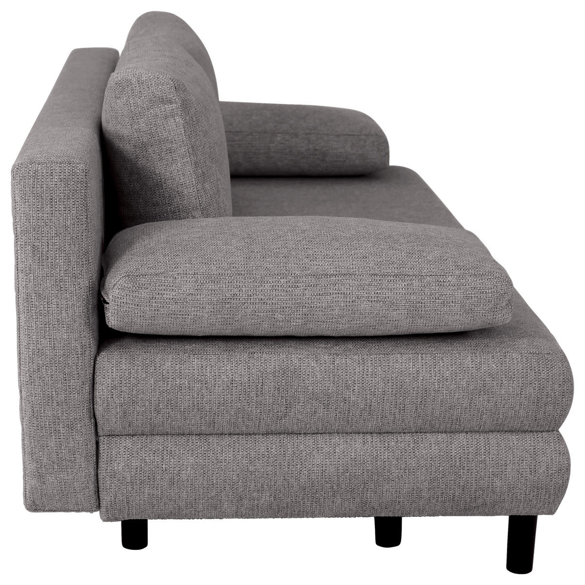 SCHLAFSOFA  mit Webstoff Anthrazit  - Anthrazit/Schwarz, Design, Textil/Metall (197/84/92,5cm) - home24