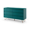 KOMMODE  in 120/70/40 cm  - Blau/Messingfarben, Design, Holzwerkstoff/Metall (120/70/40cm) - Livetastic