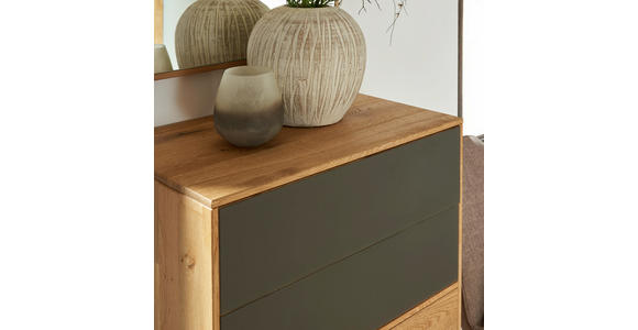 SCHUHSCHRANK 60/105/38 cm - Eichefarben/Anthrazit, Natur, Glas/Holz (60/105/38cm) - Valnatura