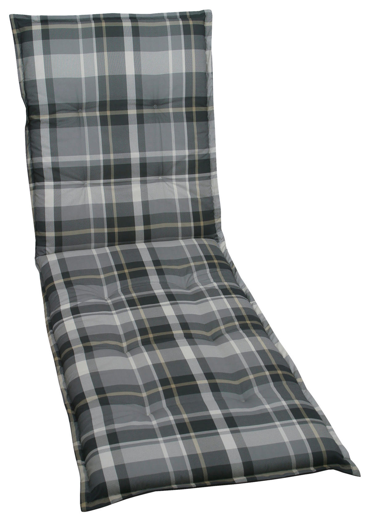 LIEGENAUFLAGE Karo  - Grau, Basics, Textil (60/6/190cm)