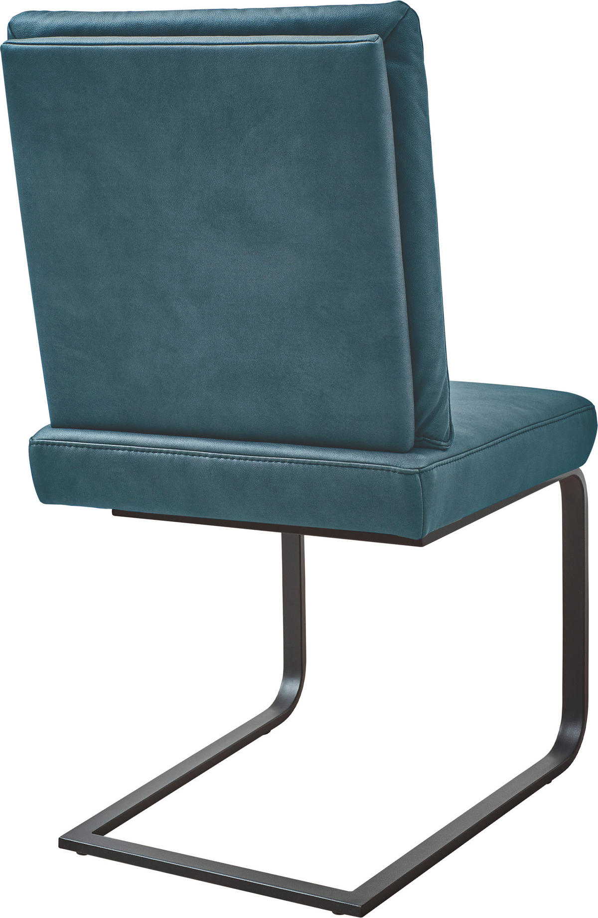 SCHWINGSTUHL  in Stahl Mikrofaser  - Graublau/Schwarz, Design, Textil/Metall (46/92/60cm) - Dieter Knoll