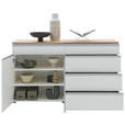 SIDEBOARD 180/102/41 cm  - Eichefarben/Silberfarben, Design, Holz/Holzwerkstoff (180/102/41cm) - Dieter Knoll