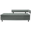 LIEGE in Flachgewebe Türkis  - Türkis/Schwarz, MODERN, Textil/Metall (208/77/98cm) - Joka