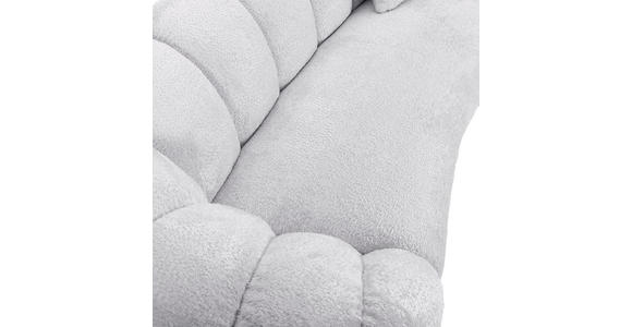 BIGSOFA in Chenille Hellgrau  - Hellgrau/Schwarz, KONVENTIONELL, Kunststoff/Textil (248/78/112cm) - Carryhome