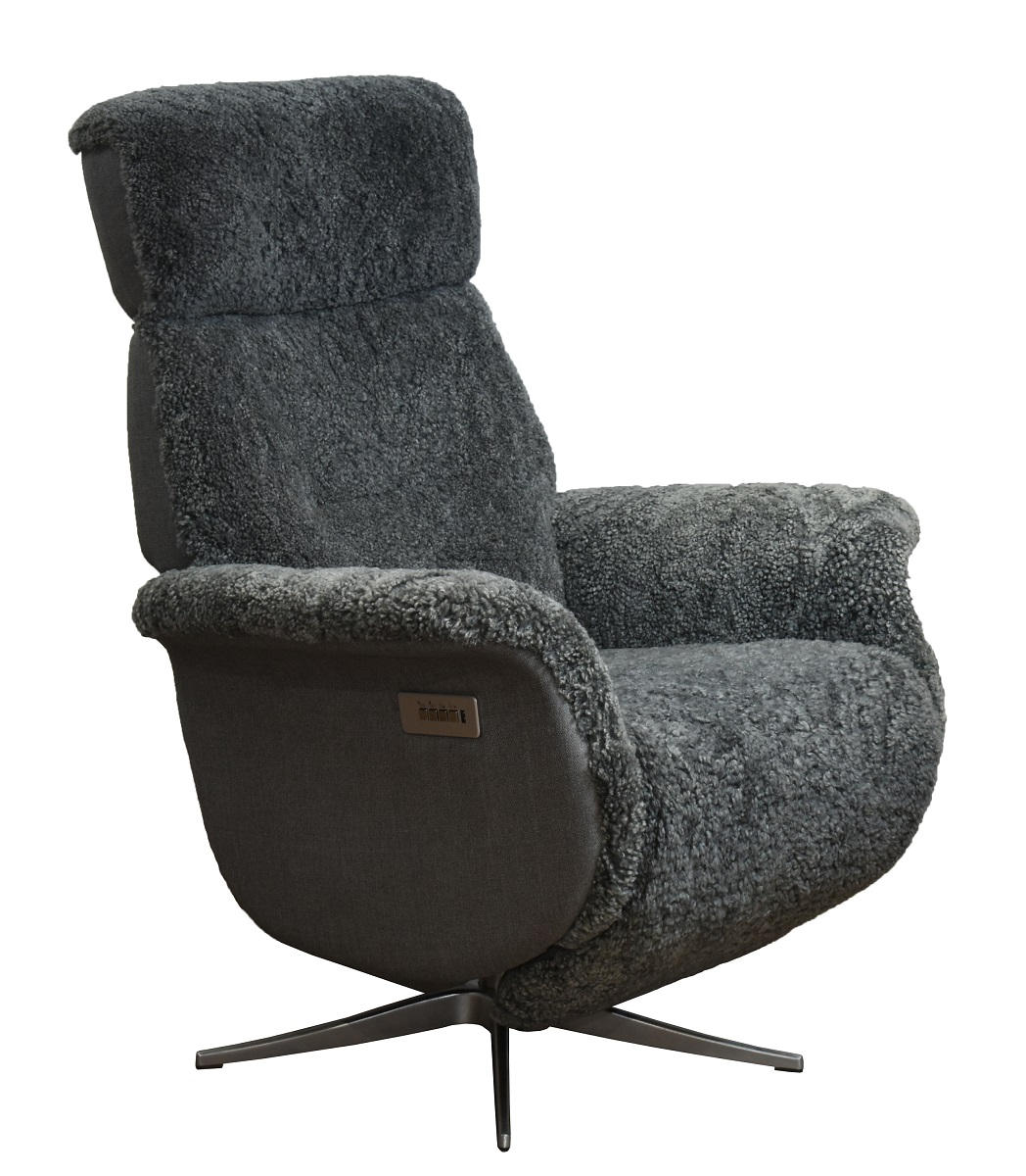 RELAXFÅTÖLJ i trä, metall, textil ljusgrå  - stålfärgad/ljusgrå, Lifestyle, metall/trä (76/48/106/42/87/40cm) - Best Price