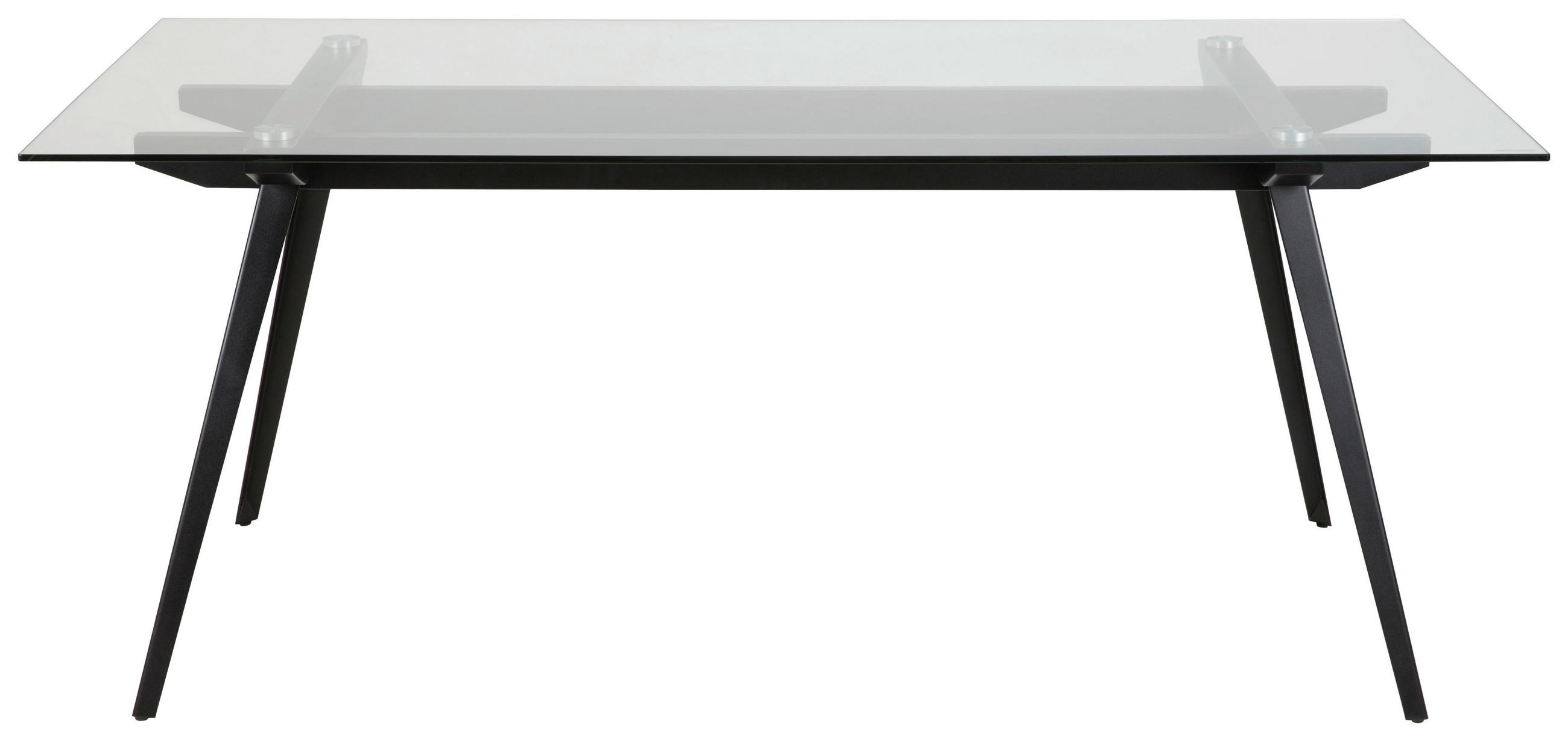 STOL ZA BLAGOVAONICU  crna  metal, staklo      - crna, Design, staklo/metal (180/90/75cm) - MID.YOU