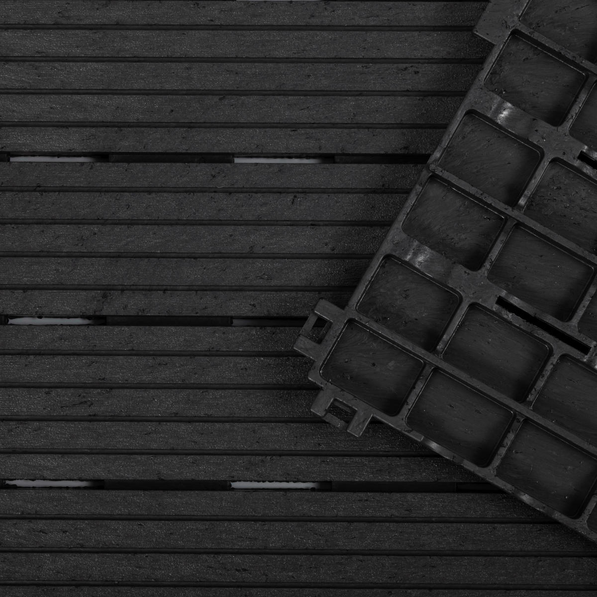 TERRASSENFLIESE 30X30CM 6-ER SET  - Graphitfarben, MODERN, Kunststoff (31,9/31,9/9,2cm)