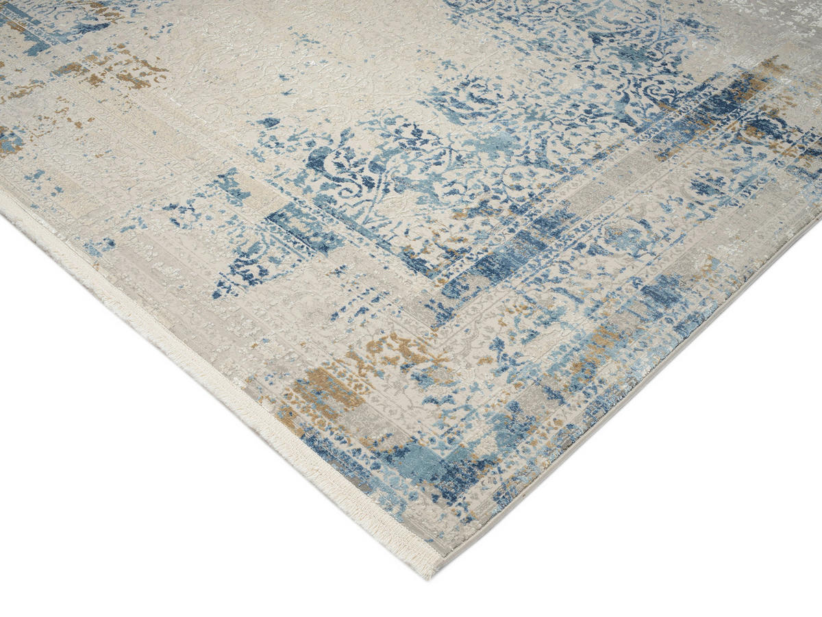 WEBTEPPICH 160/230 cm Opera Blau, Grau, Hellgrau, Hellblau, Dunkelblau, Dunkelgrau  - Blau/Dunkelgrau, Design, Textil (160/230cm) - Musterring