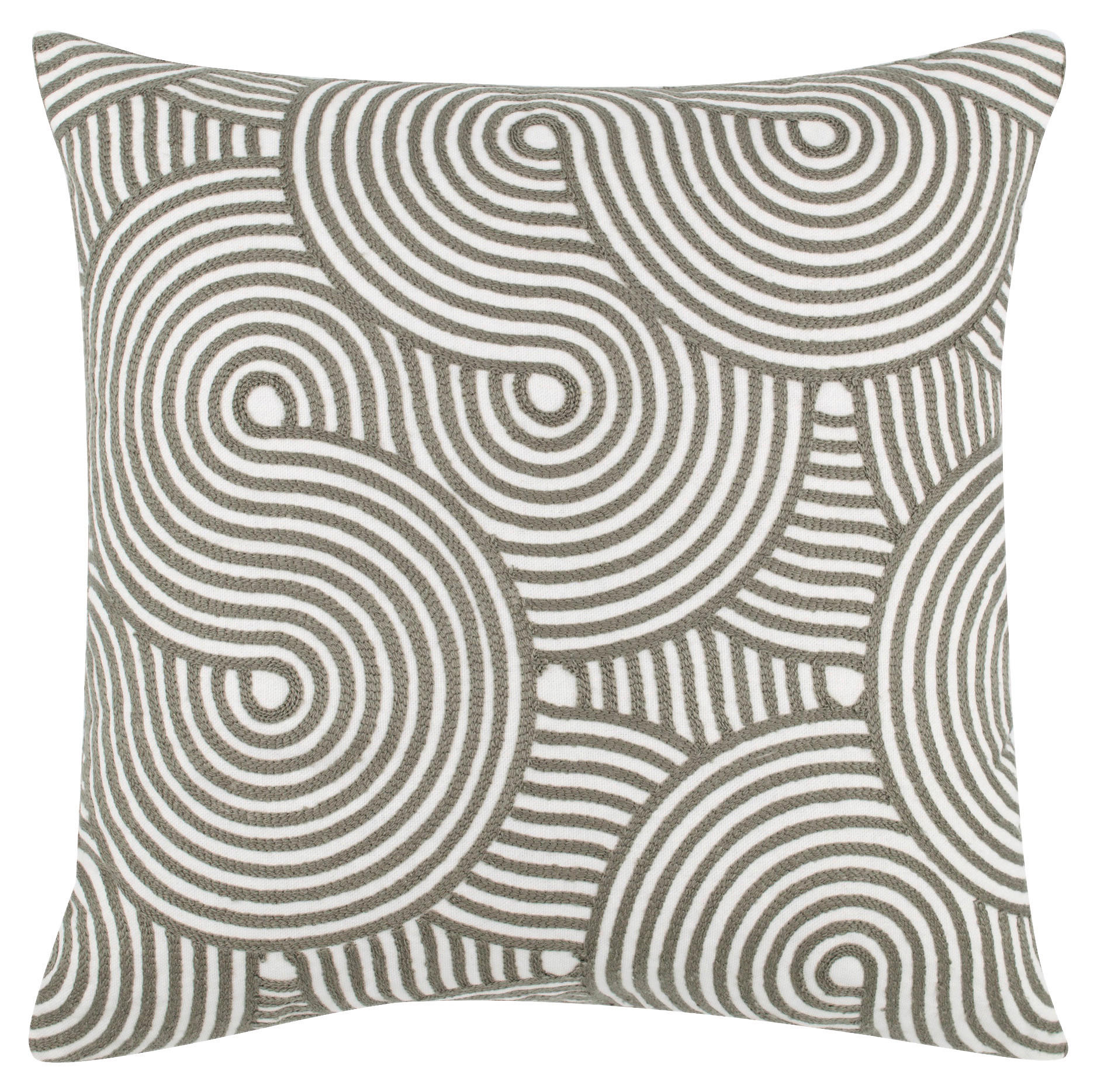 Zierkissen Jessie 45x45 cm Polyester Taupe mit Zipp