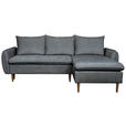 ECKSOFA Graphitfarben Chenille  - Buchefarben/Graphitfarben, KONVENTIONELL, Holz/Textil (244/163cm) - Carryhome